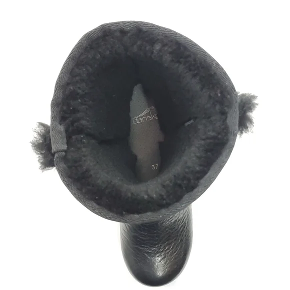 DANSKO Womens Black Finley Shearling Leather Winter Clog Boots Size 7 - Picture 10 of 13